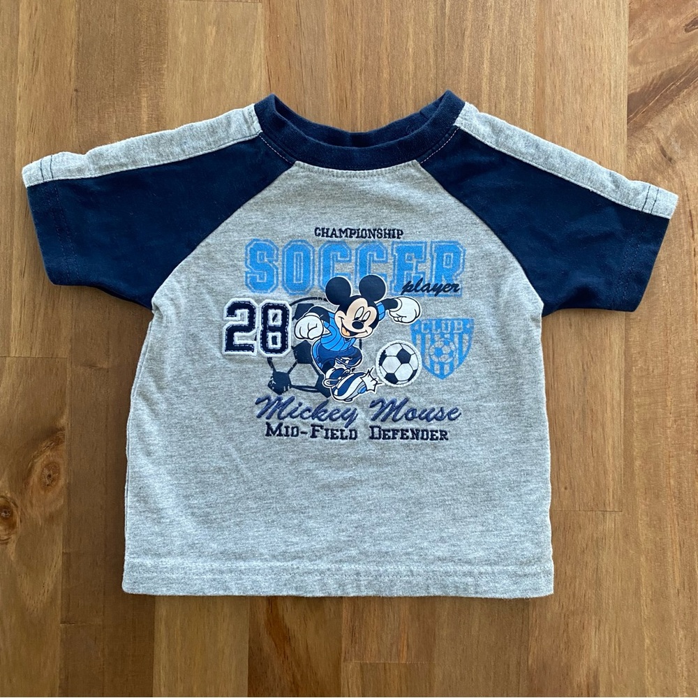 Disney Baby Mickey Mouse Soccer T-Shirt Size 0-3 Months ⚽️